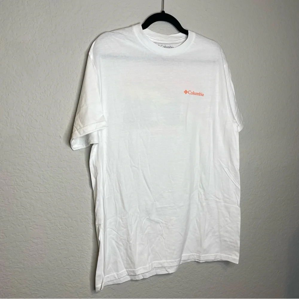 Columbia Crew Neck Short Sleeve Graphic T-Shirt Size Large - Picture 5 of 10